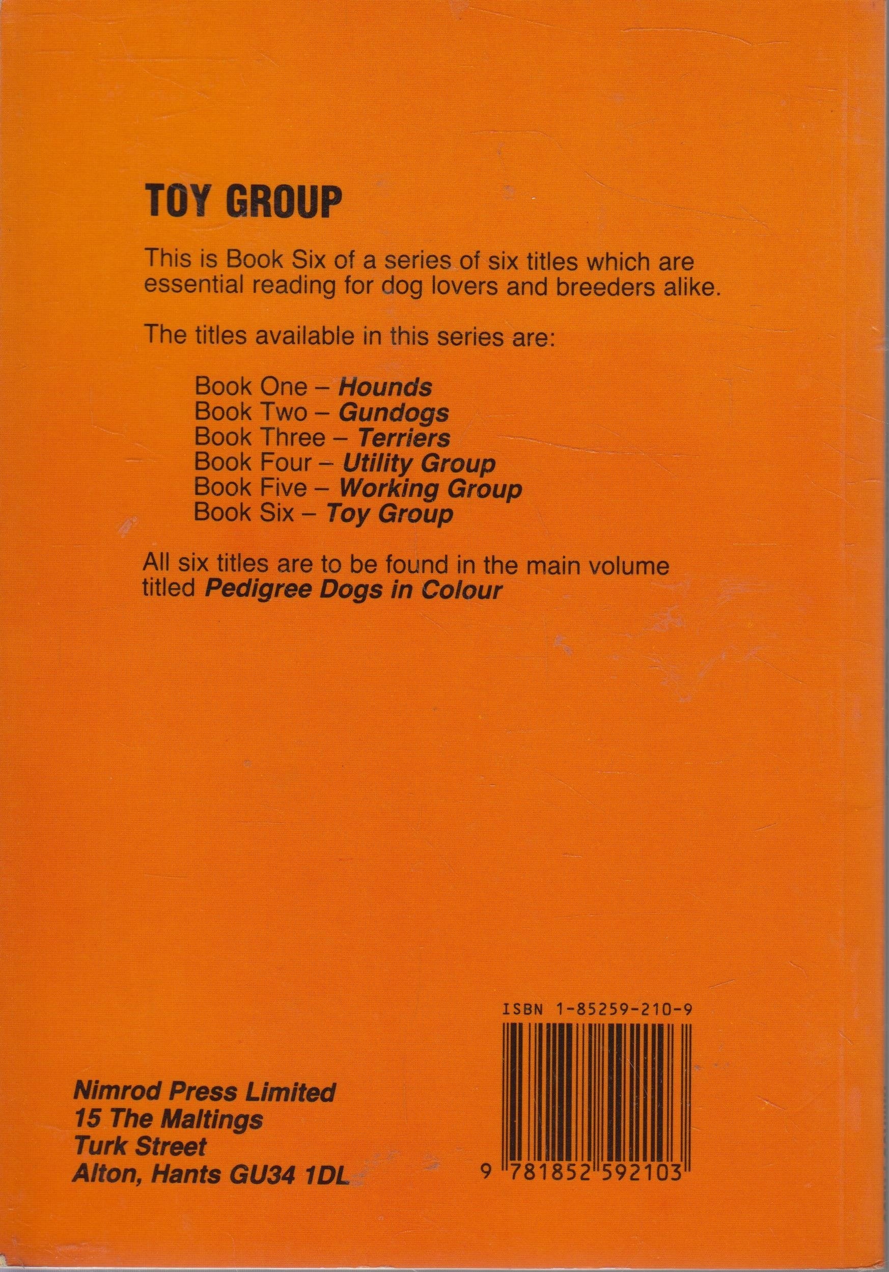 Pedigree Dogs In Colour Toy Group By Roy Hodrein Book 6