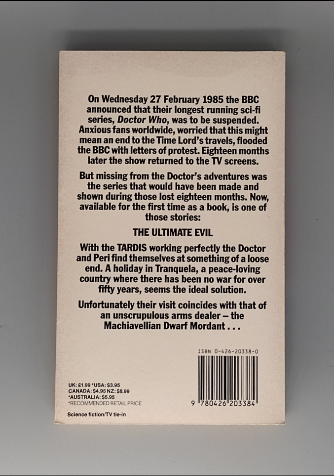Doctor Who: The Ultimate Evil  by Wally K. Daly Target book